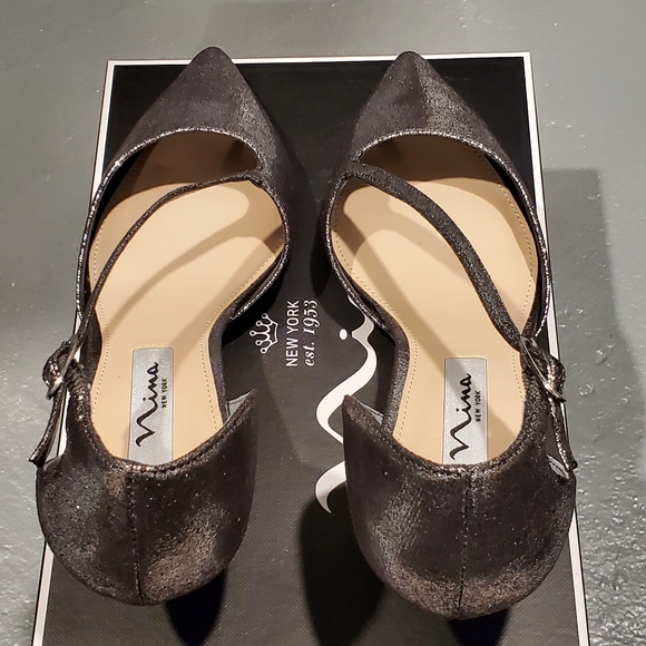 NEW! Nina Tirisa Metallic Evening Pumps - Picture 7 of 10